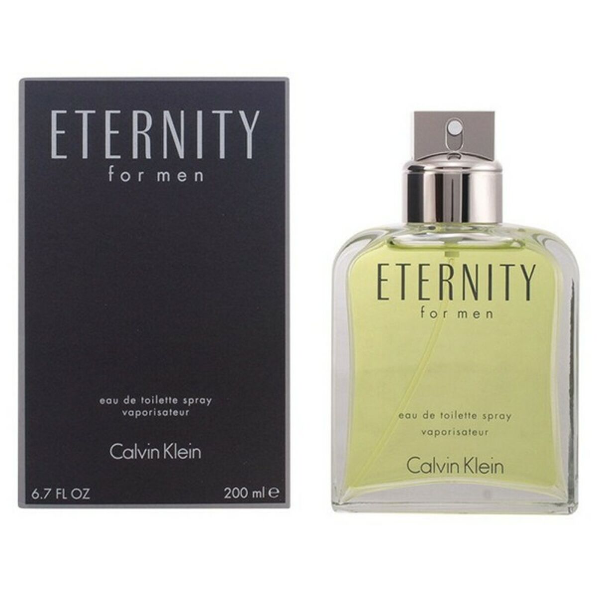 Parfum Homme Calvin Klein Eternity Men EDT 200 ml en flacon avec boîte élégante.
