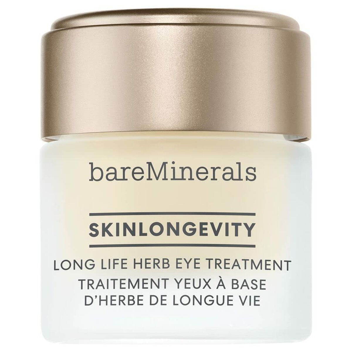 bareMinerals Skinlongevity Long Life Herb Eye Treatment 15 ml, vegan skincare for women in a cream texture.