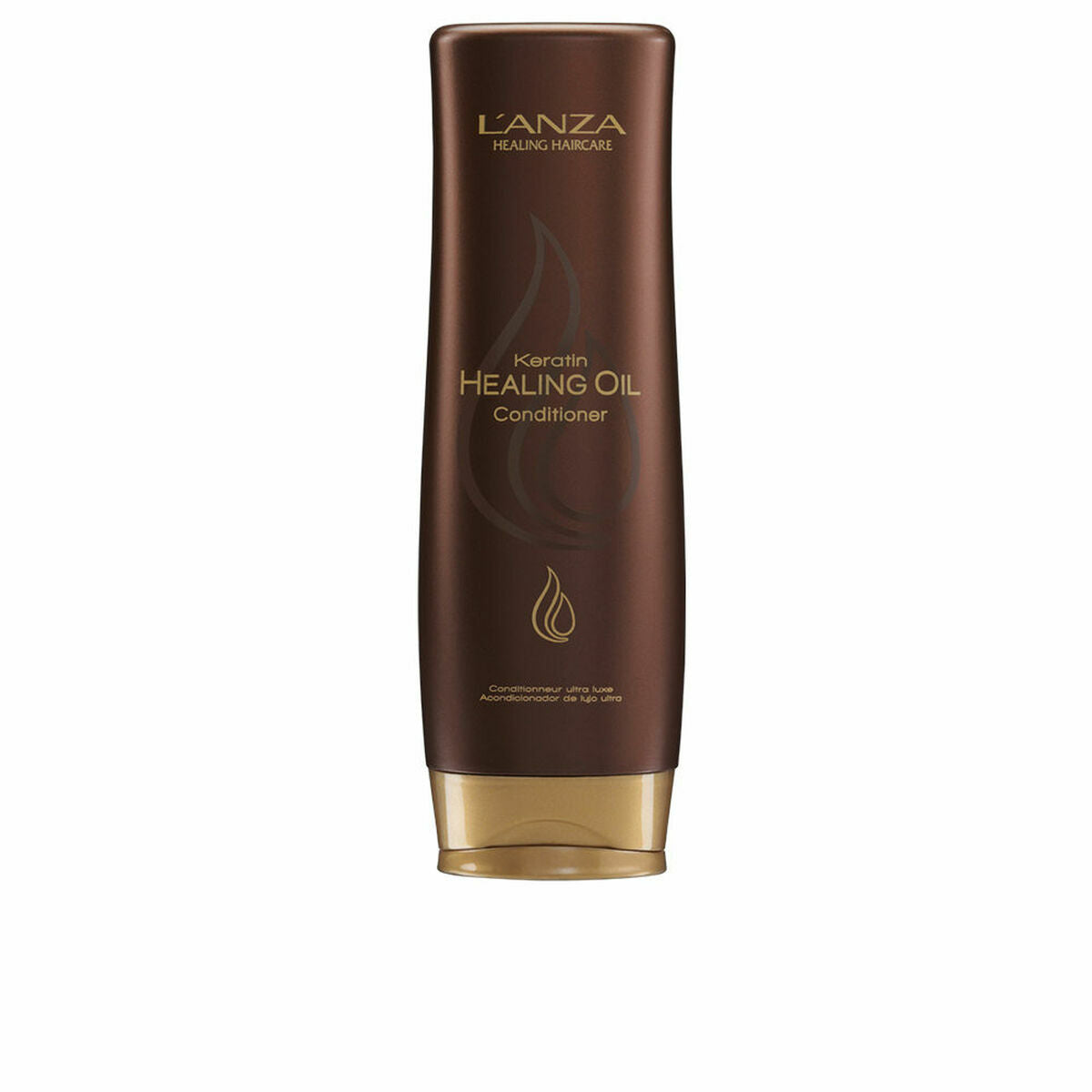 L'ANZA Keratin Healing Oil conditioner bottle for all hair types, 250 ml, unisex, nourishing oil texture.