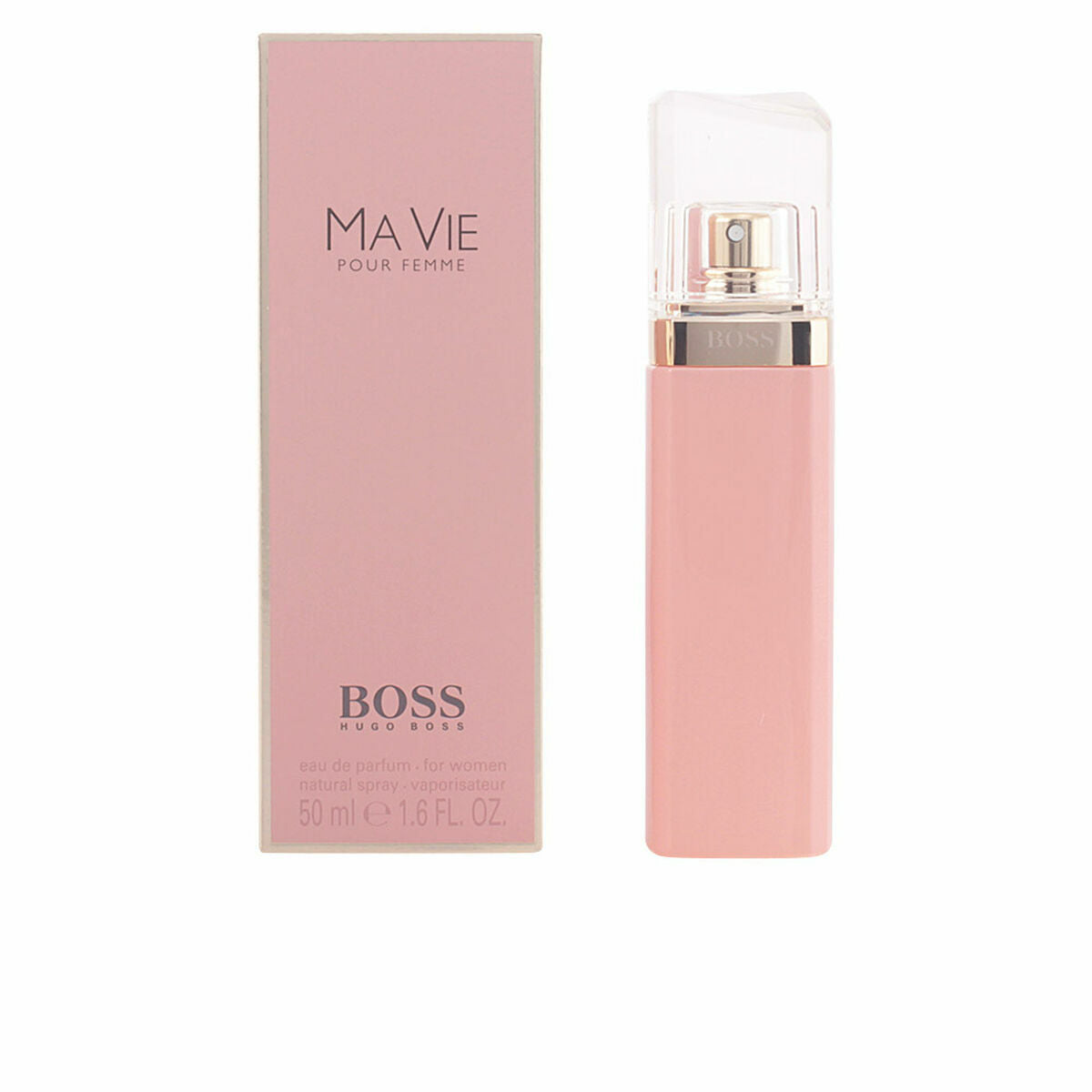Parfum femme Hugo Boss Ma Vie EDP 50 ml flacon et boîte, parfum authentique pour féminité.