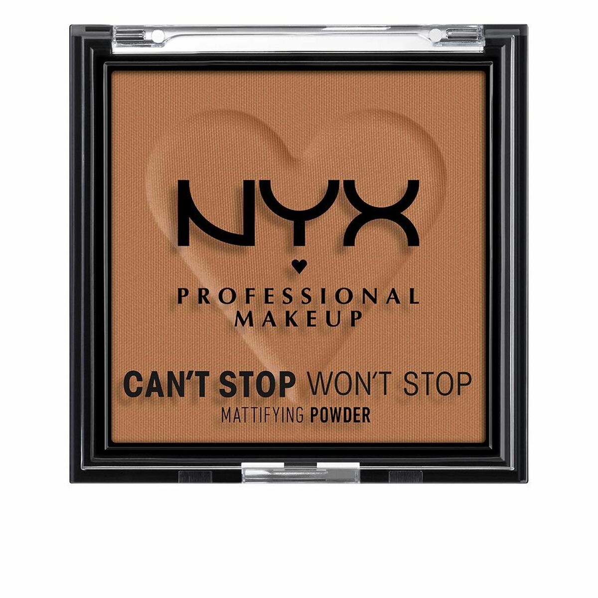 Poudres Compactes NYX Can't Stop Won't Stop Mocha 6 g, matifiant pour tous types de peau.