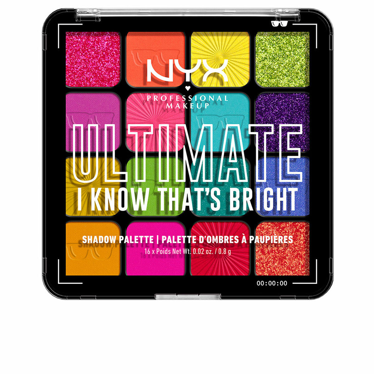 Palette d'ombres à paupières NYX Ultimate #Je sais que c'est brillant 16 x 0,83 g