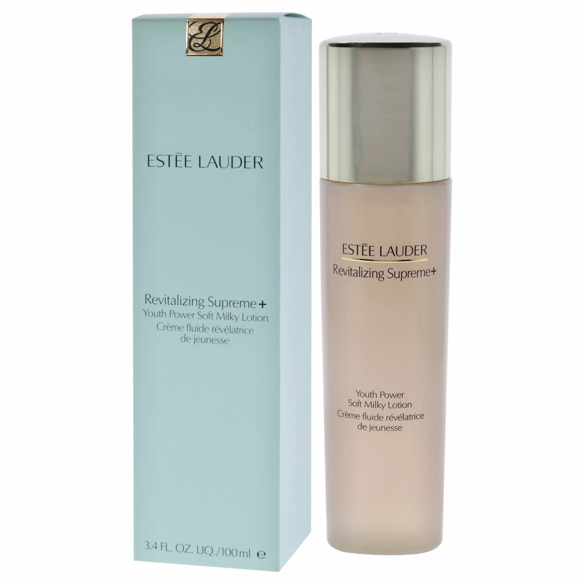 Crème de jour Estee Lauder Revitalizing 100 ml, lotion hydratante pour la peau, texture fluide, sans alcool.