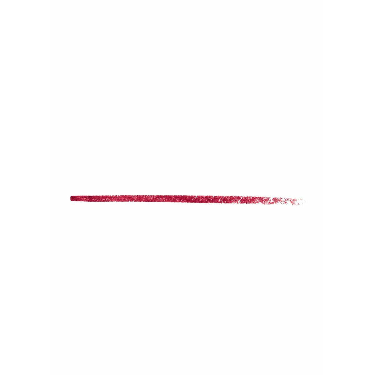 Swatch of Estee Lauder Double Wear lipstick in Rebellious Rose, rich pink color on a white background.