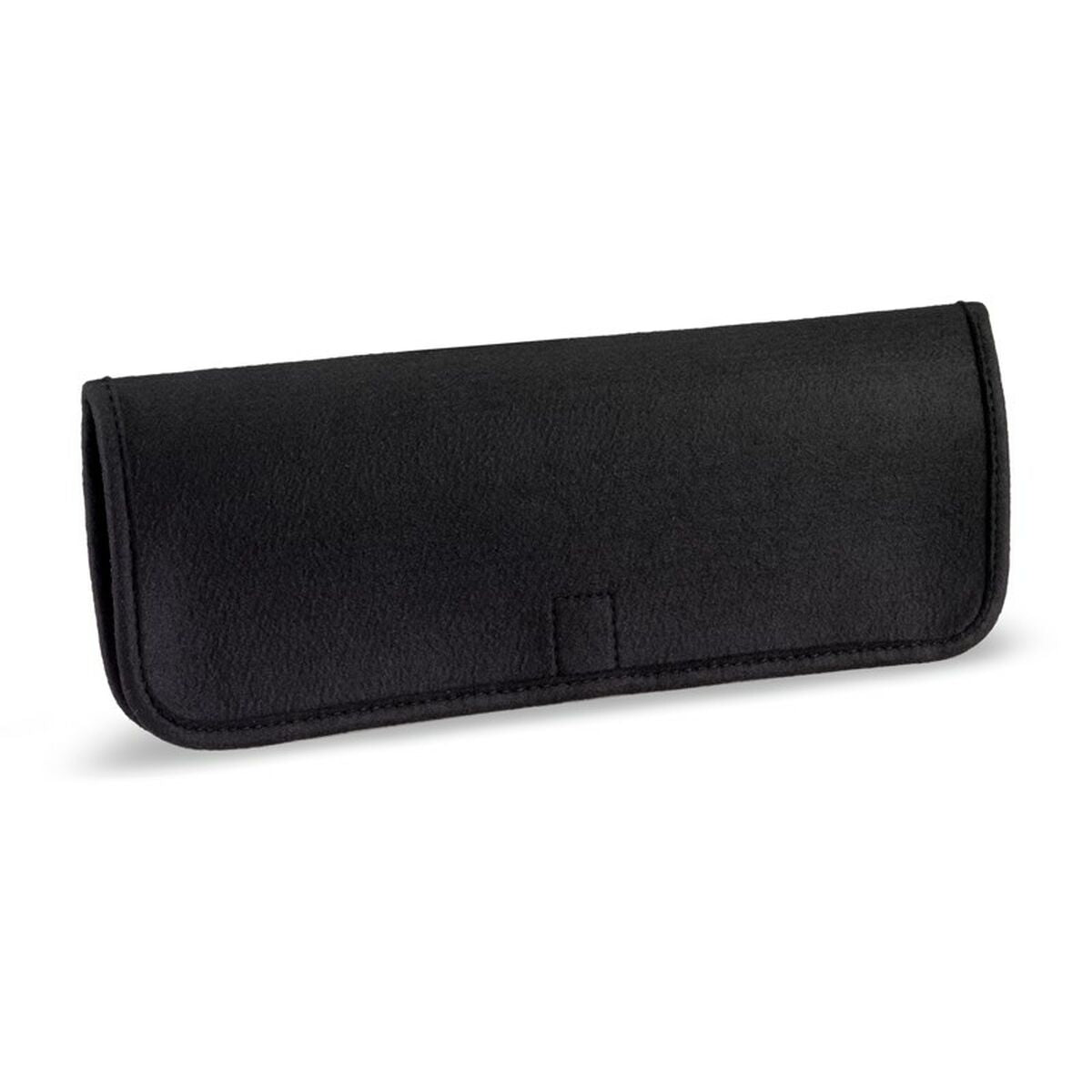 Noir étui de rangement, élégant et pratique pour accessoires de coiffure, en feutre doux.