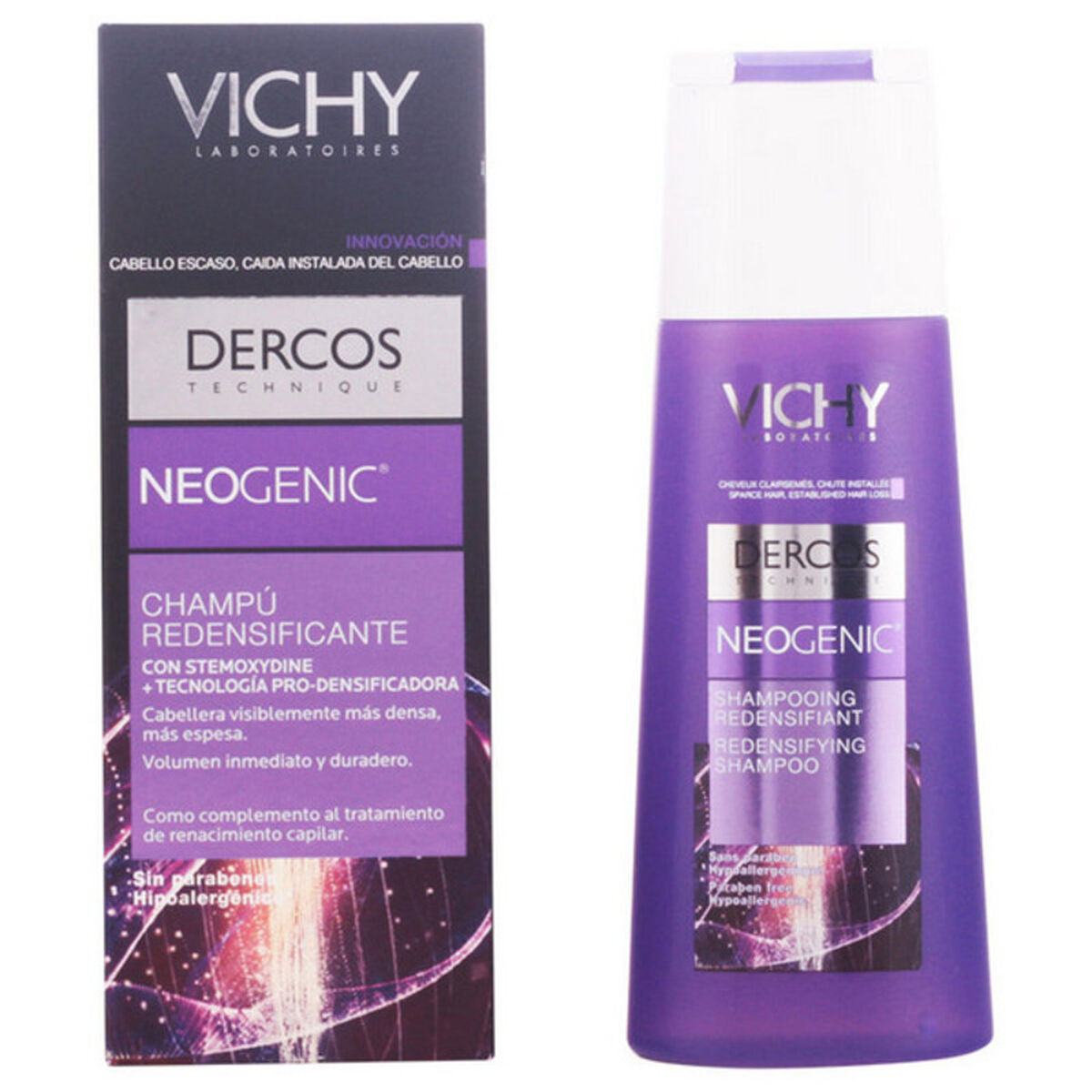 Dercos Neogenic Shampoo by Vichy for revitalizing hair, enhancing volume, and preventing hair loss.