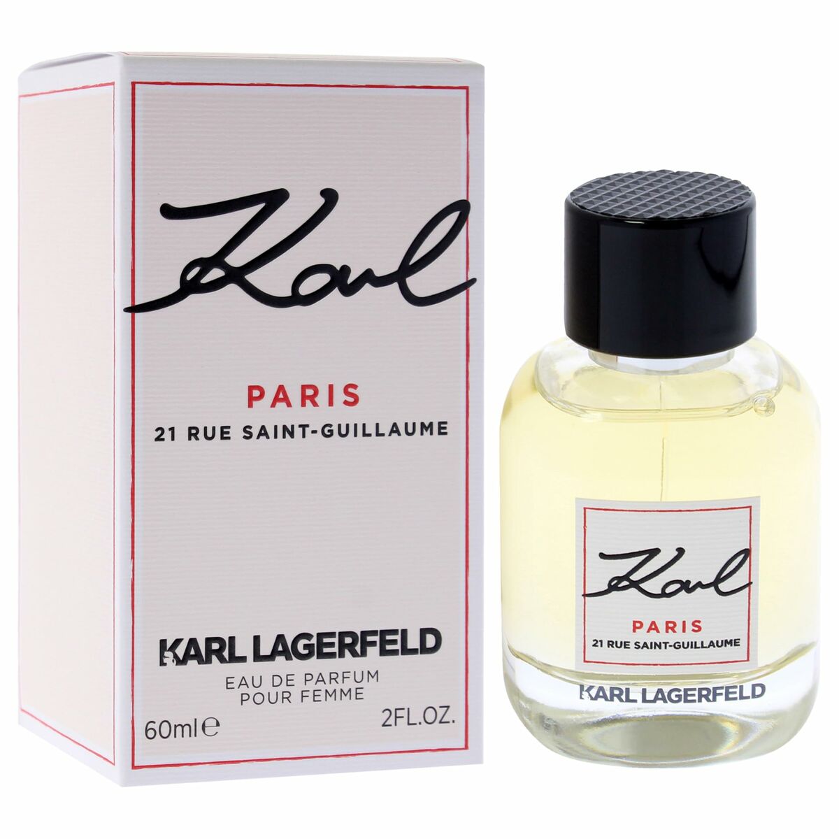 Parfum Femme Karl Lagerfeld Karl Paris 21 Rue Saint-Guillaume 60ml Eau de Parfum pour femme, flacon et packaging.