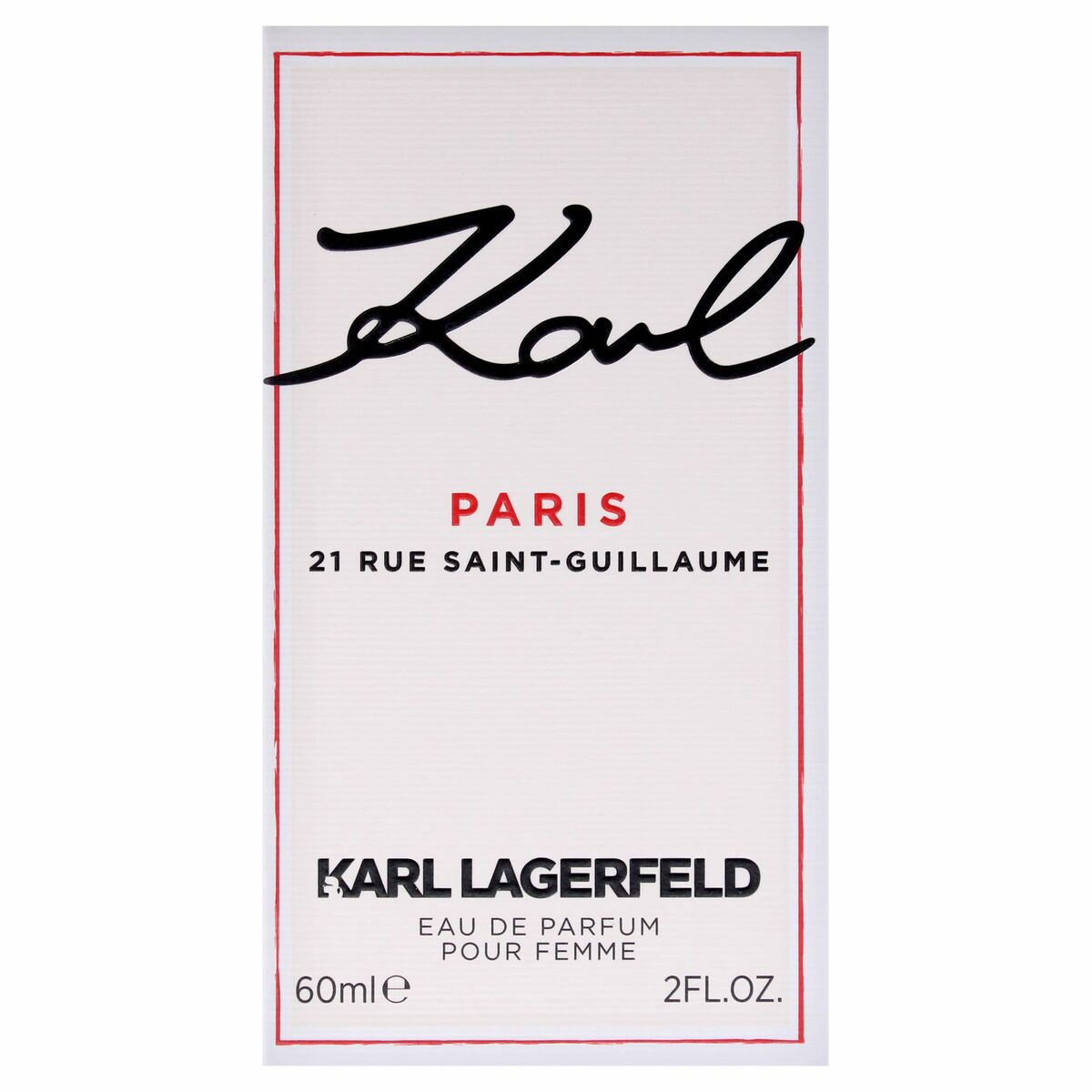 Parfum Femme Karl Lagerfeld Karl Paris 21 Rue Saint-Guillaume, 60ml Eau de Parfum pour femme, élégant et authentique.