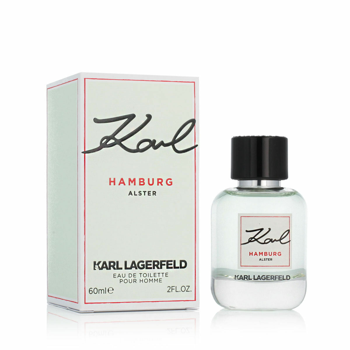 Parfum Homme Karl Lagerfeld Karl Hamburg Alster 60 ml en flacon avec emballage, fragrance authentique EDT pour homme.