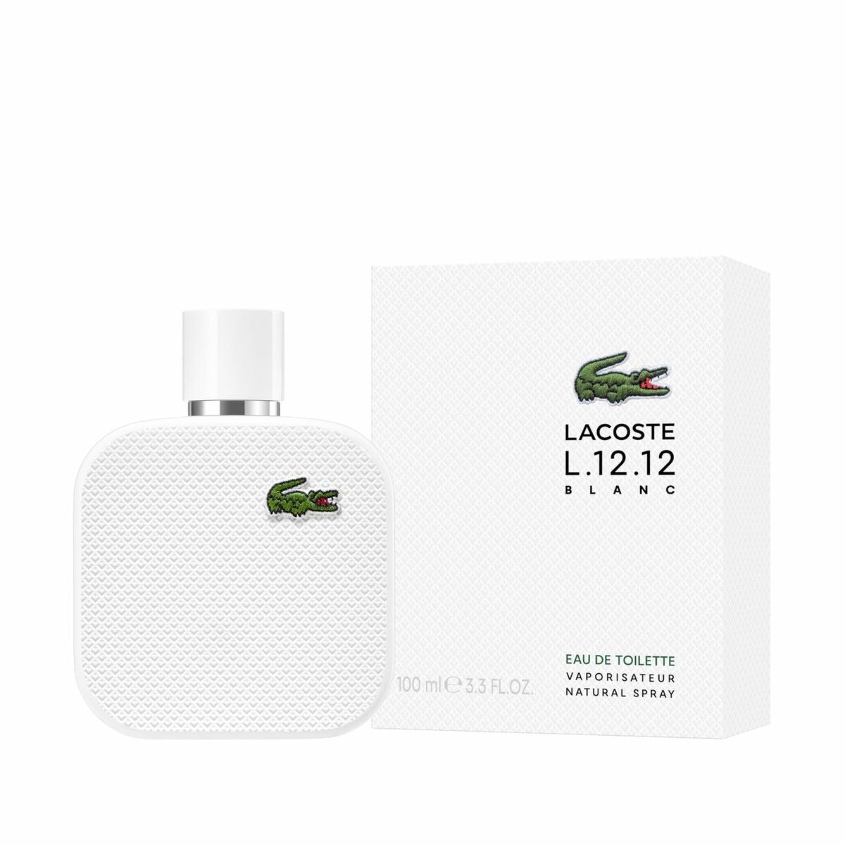 Parfum Homme Lacoste L.12.12 Blanc EDT 100 ml avec emballage, fragrance élégante pour homme.