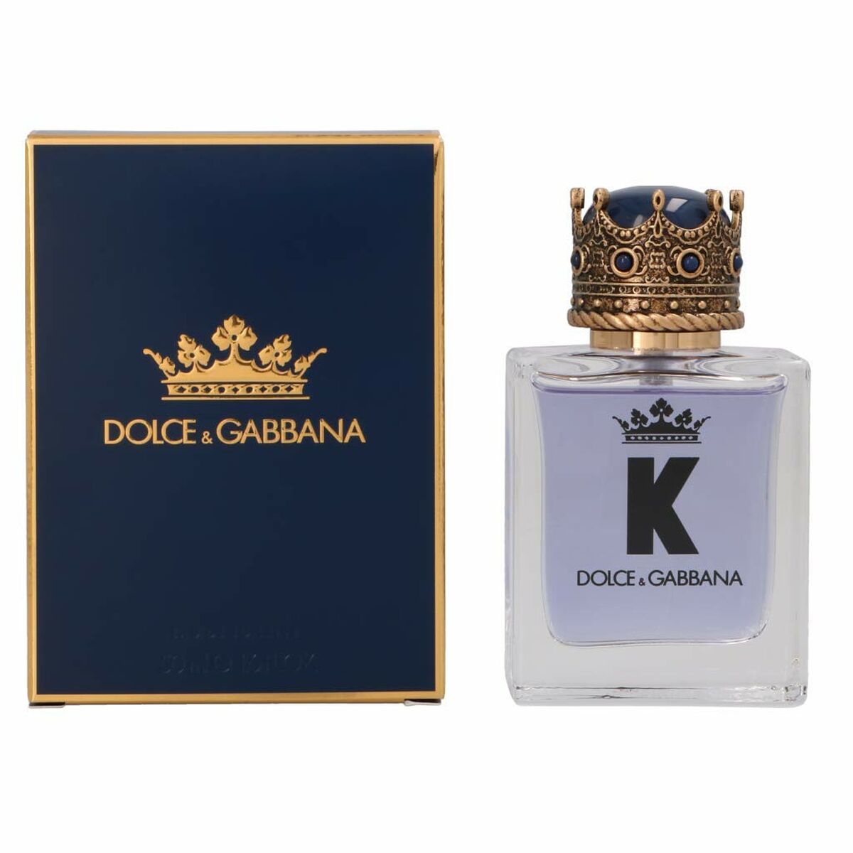 Dolce & Gabbana K by D&G EDT 50 ml fragrance bottle with royal blue packaging.