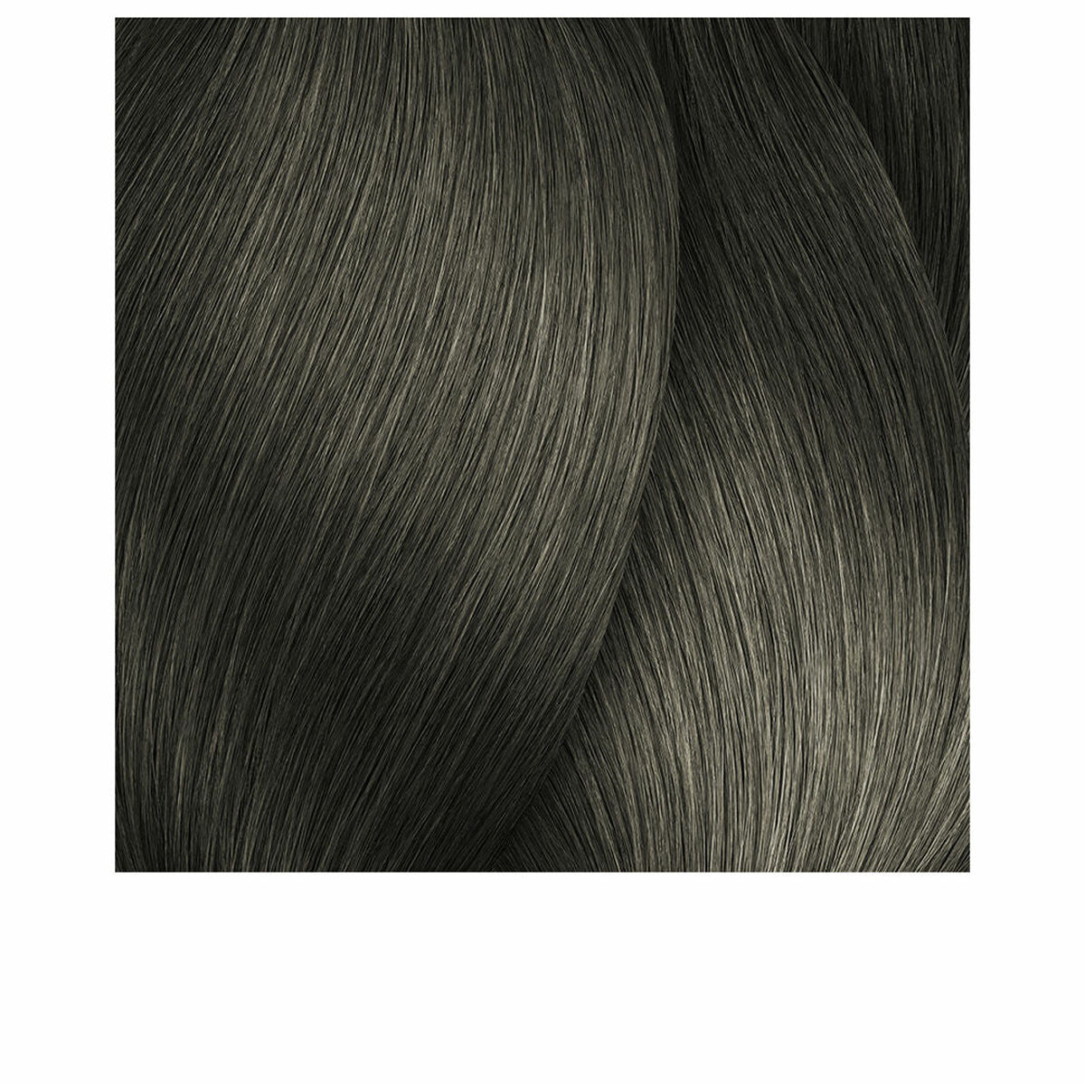 Texture of dark, silky hair representing L'Oreal Professionnel Paris MAJIREL color Nº 5.17.