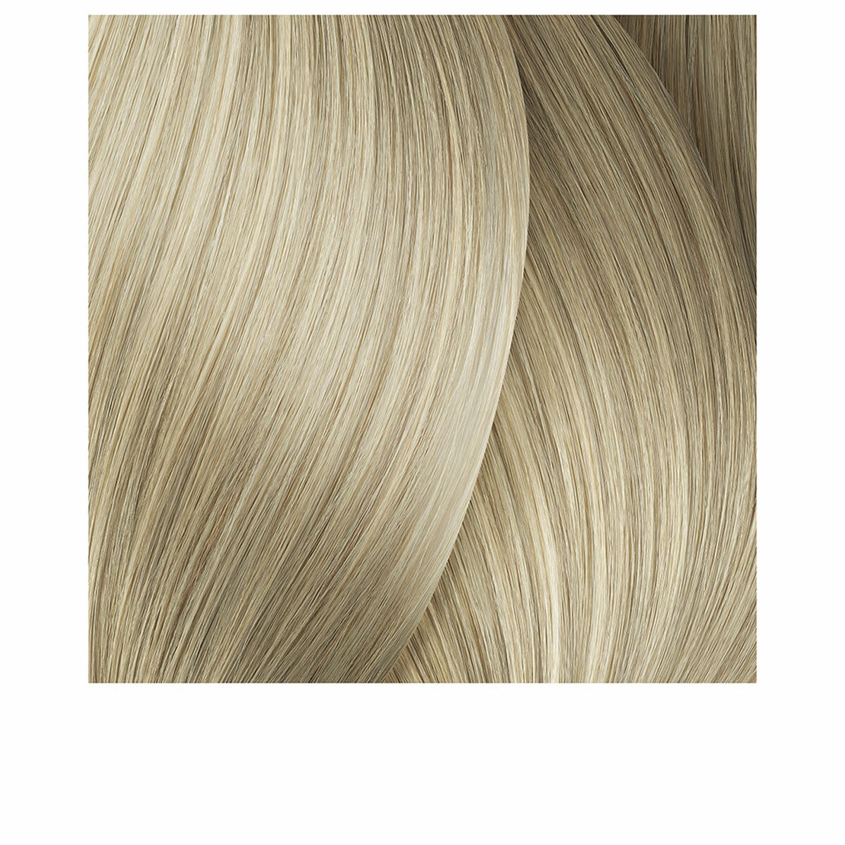Textures of blonde hair, showcasing smooth and shiny strands, ideal for hair care products.