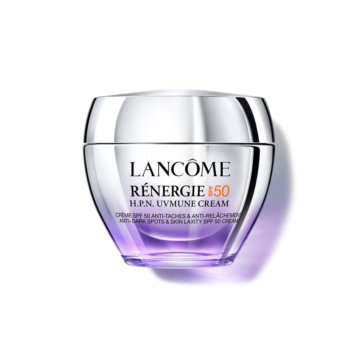 Crème visage Lancôme RÉNERGIE SPF 50, 50 ml pour femme, hydratante et anti-âge, enrichie en acide hyaluronique.