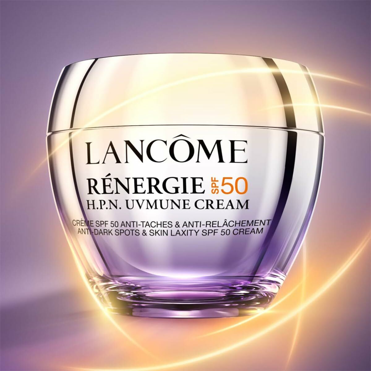 Crème visage Lancôme RÉNERGIE SPF 50, 50 ml, anti-taches, pour peau unisexe, texture crémeuse.