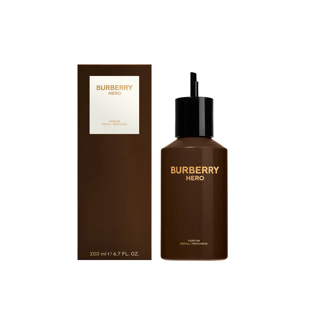 Peignoir de bain Burberry HERO 200 ml pour homme, parfum authentique dans un emballage durable.