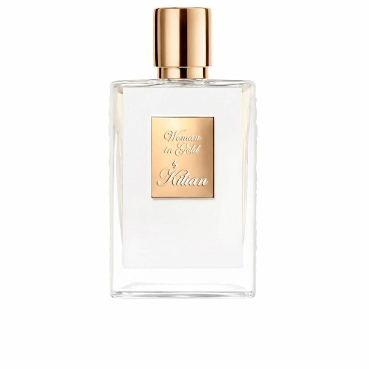 Parfum Femme Kilian Woman in Gold EDP 50 ml, flacon élégant avec étiquette dorée, fragrance féminine authentique.