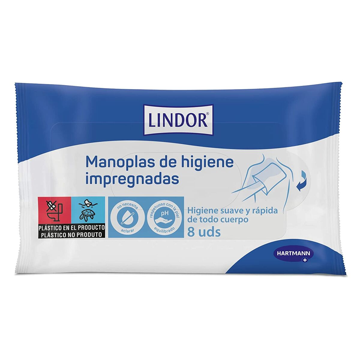 Sachets de lingettes nettoyantes stériles (paquet) Lindor Lindor jetables (8 unités)