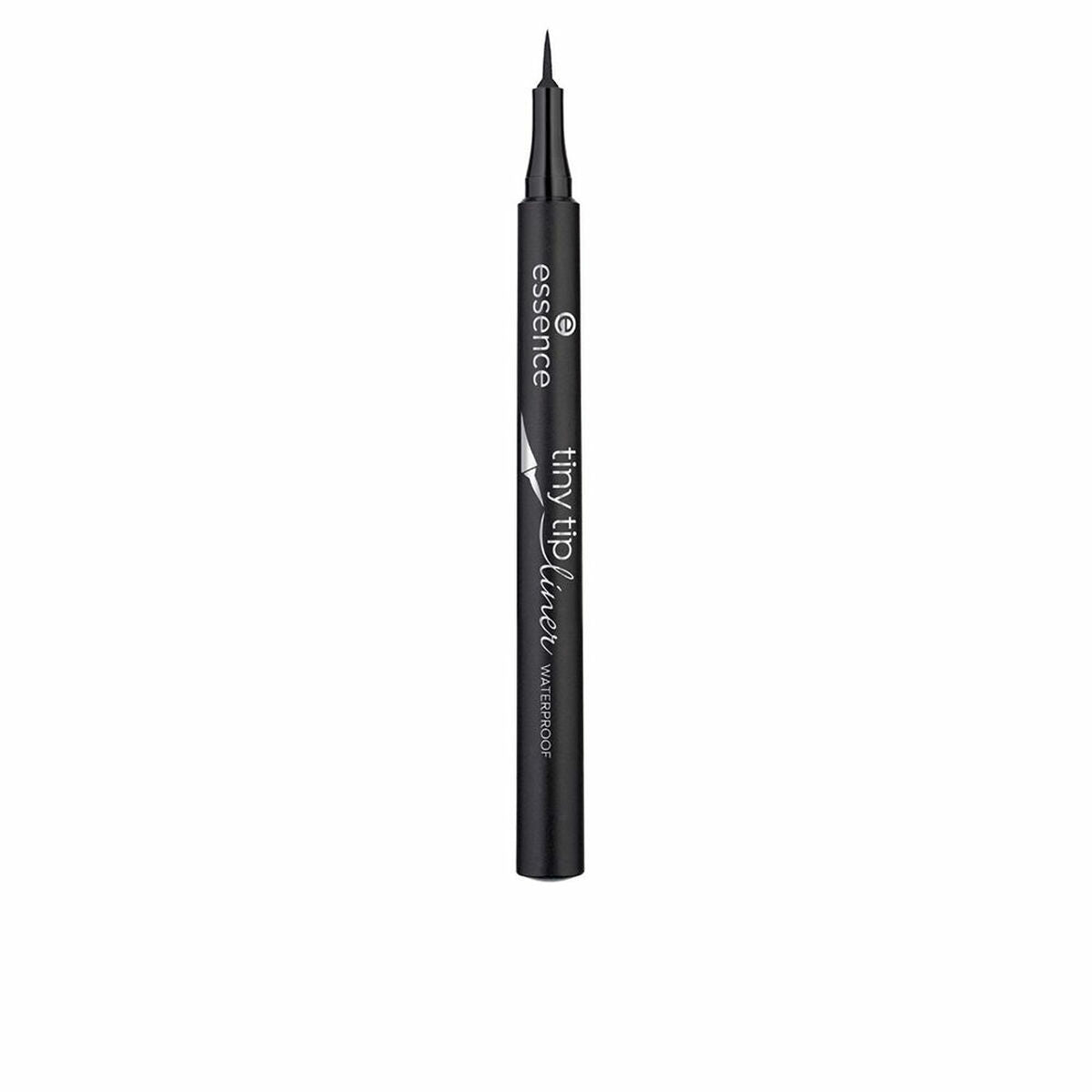 Eyeliner Essence Tiny Tip waterproof Nº 01 1.1 ml featuring a fine tip for precise eyeliner application.