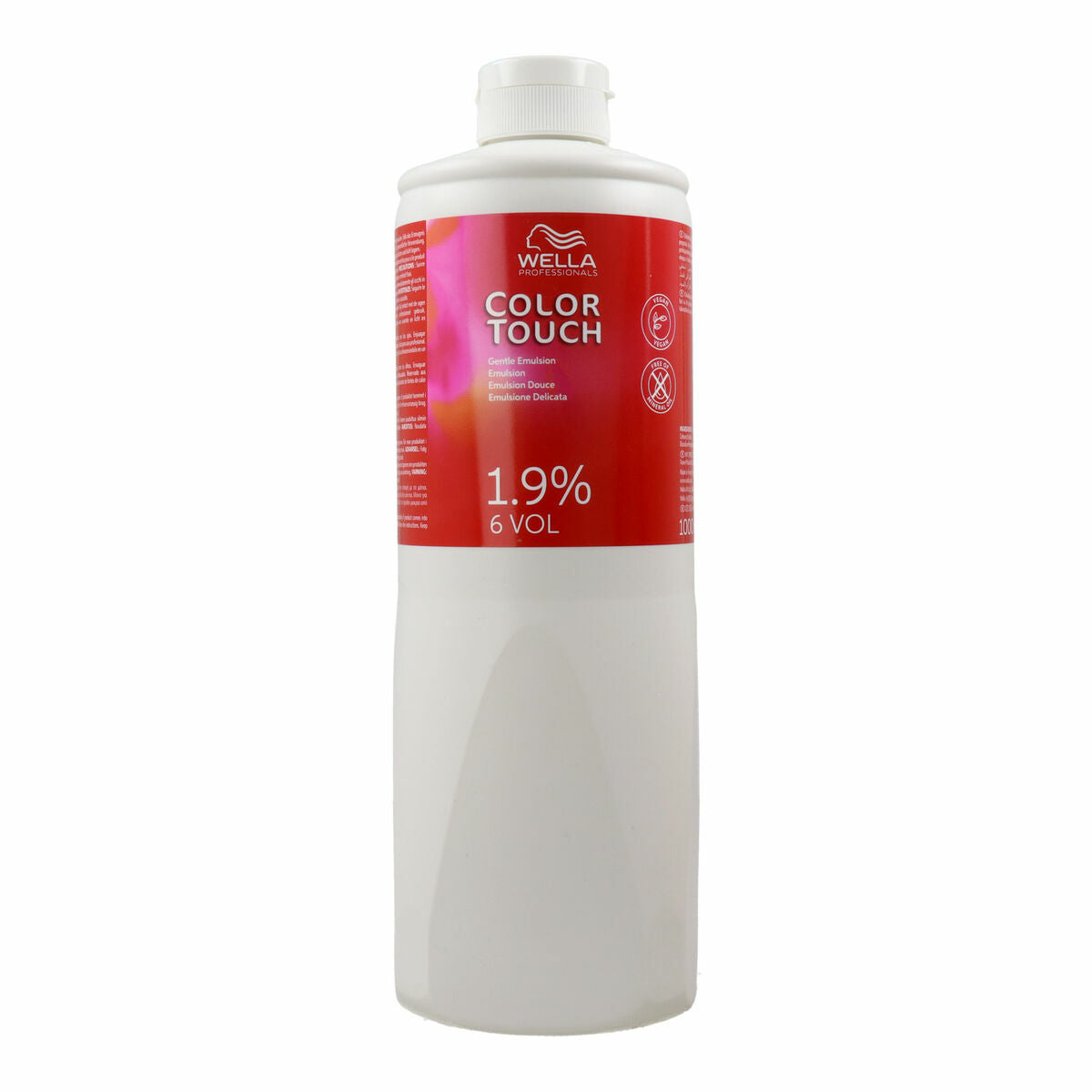 Wella Color Touch 1.9% 6 VOL in a 1 L bottle for enhancing hair color and quality.