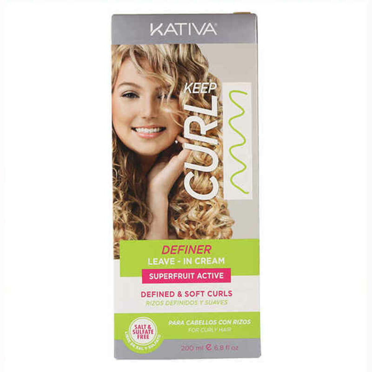 Crème définissant les boucles Keep Curl Definer Leave In Kativa (200 ml)
