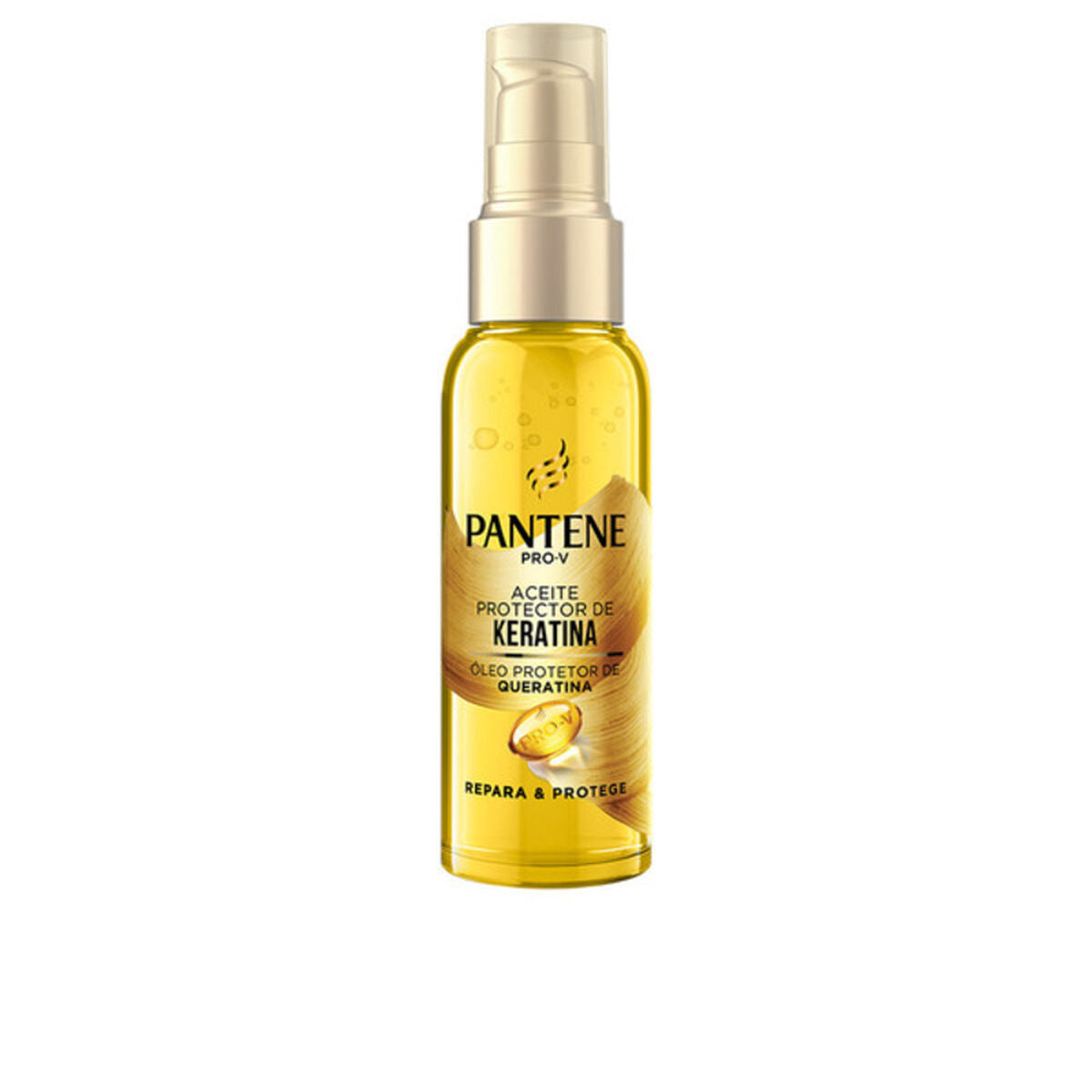 Huile dure Pantene Repara Protege 100 ml, soin capillaire pour tous types de cheveux, protège et répare.