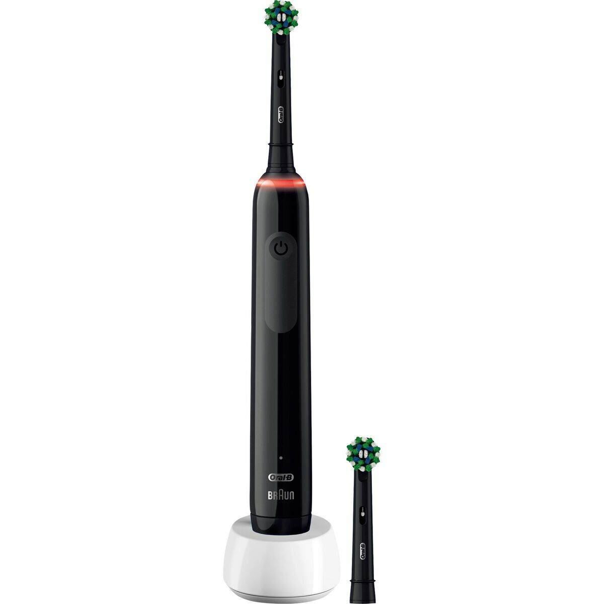 Brosse à dents électrique Braun Noir avec tête de rechange et base de charge, modèle Oral-B Pro 3.