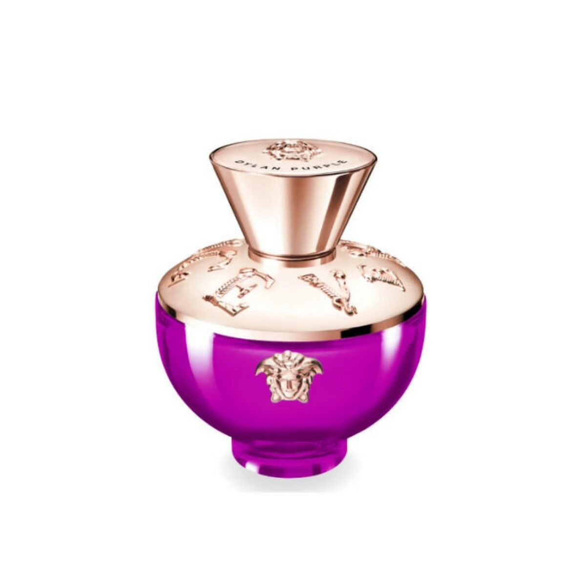 Flacon de parfum Femme Versace Dylan Purple, 100 ml, avec capuchon doré, élégant et distinctif, idéal pour exprimer votre féminité.