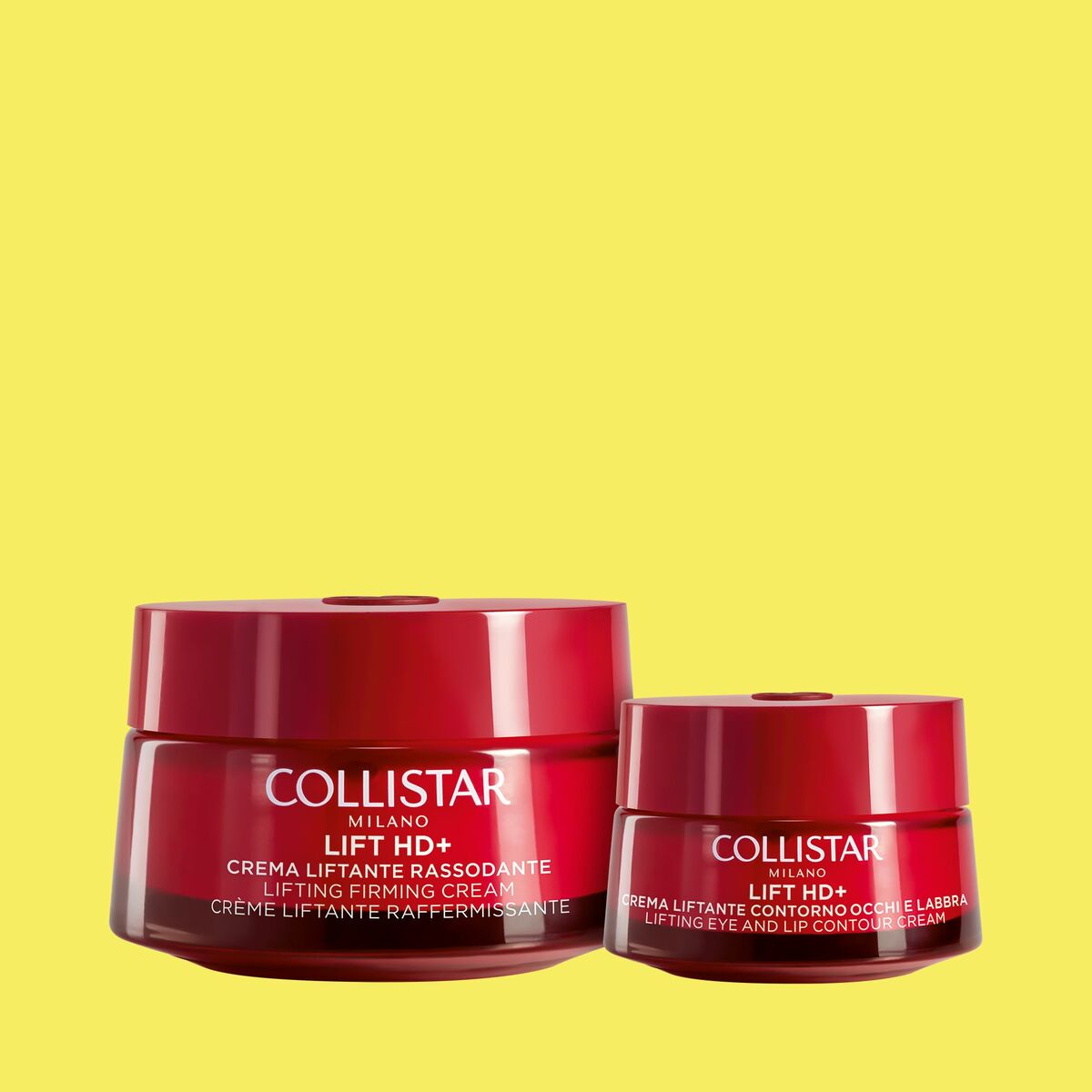 Collistar Lift HD eye and lip contour cream set, vegan and alcohol-free lifting firming creams for women.