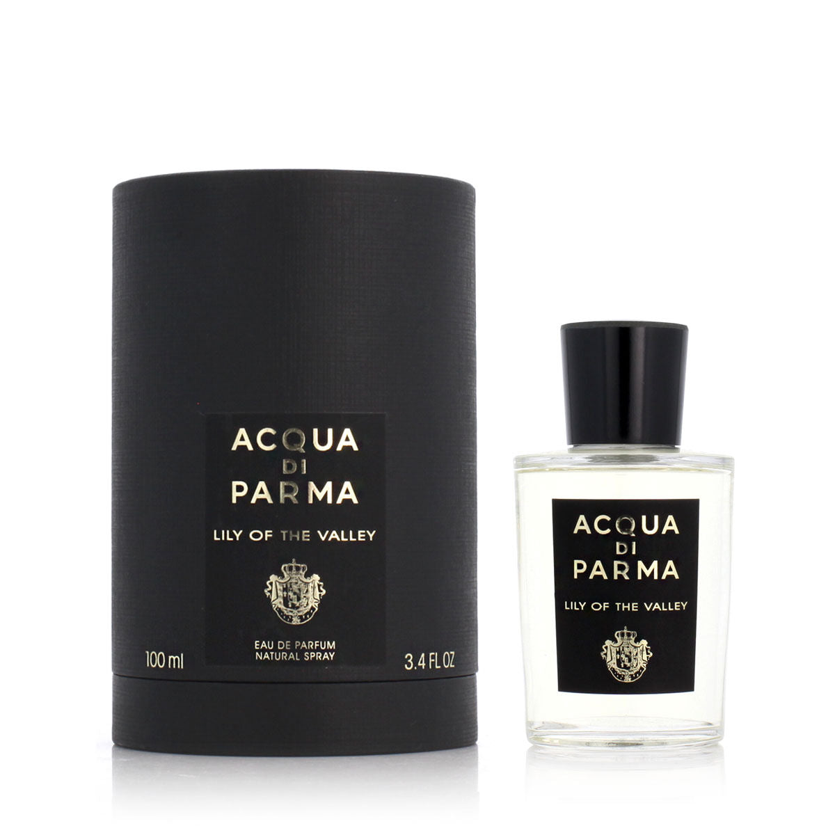 Acqua Di Parma Lily Of The Valley EDP 100ml bottle with elegant packaging and black box.