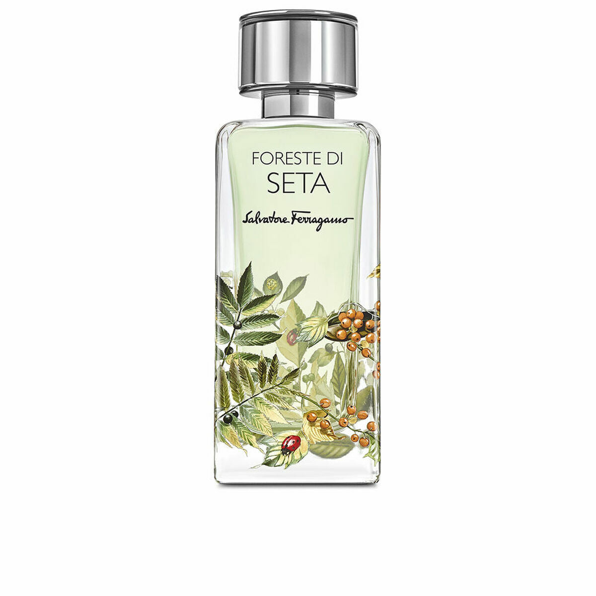 Parfum Unisexe Salvatore Ferragamo Foreste di Seta EDP 100 ml avec un flacon élégant et une étiquette colorée.