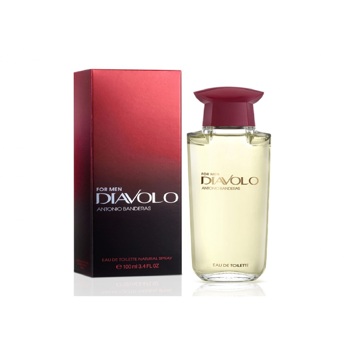 Parfum Homme Antonio Banderas Diavolo EDT 100 ml avec flacon et emballage élégant.