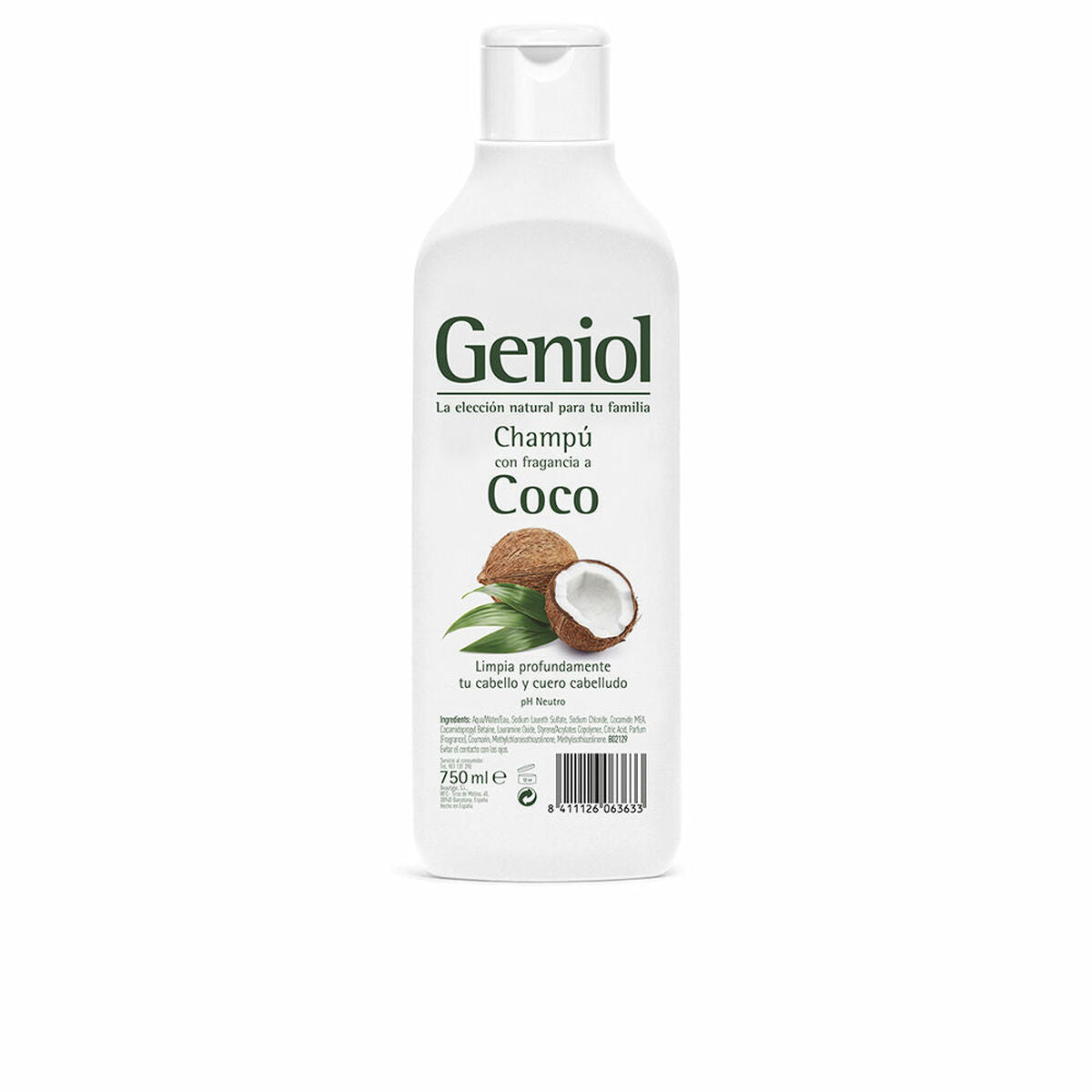 Shampoing Nettoyant en Profondeur Geniol Noix de Coco 750 ml