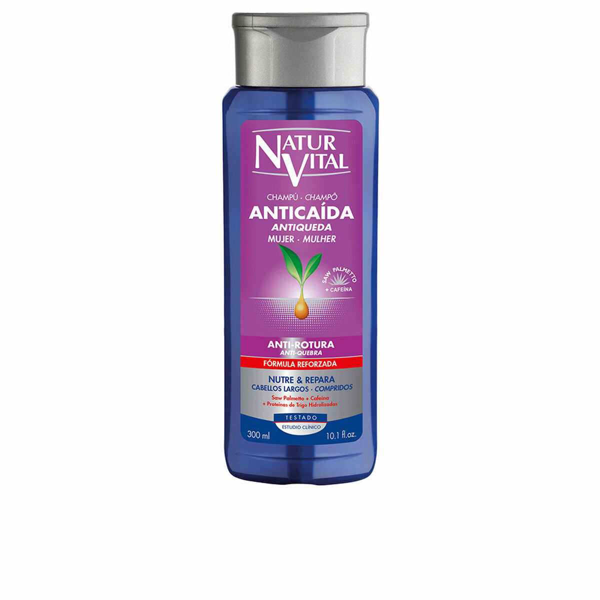 Shampooing Anti-chute et Anti-casse Naturvital Champu Anticaida 300 ml