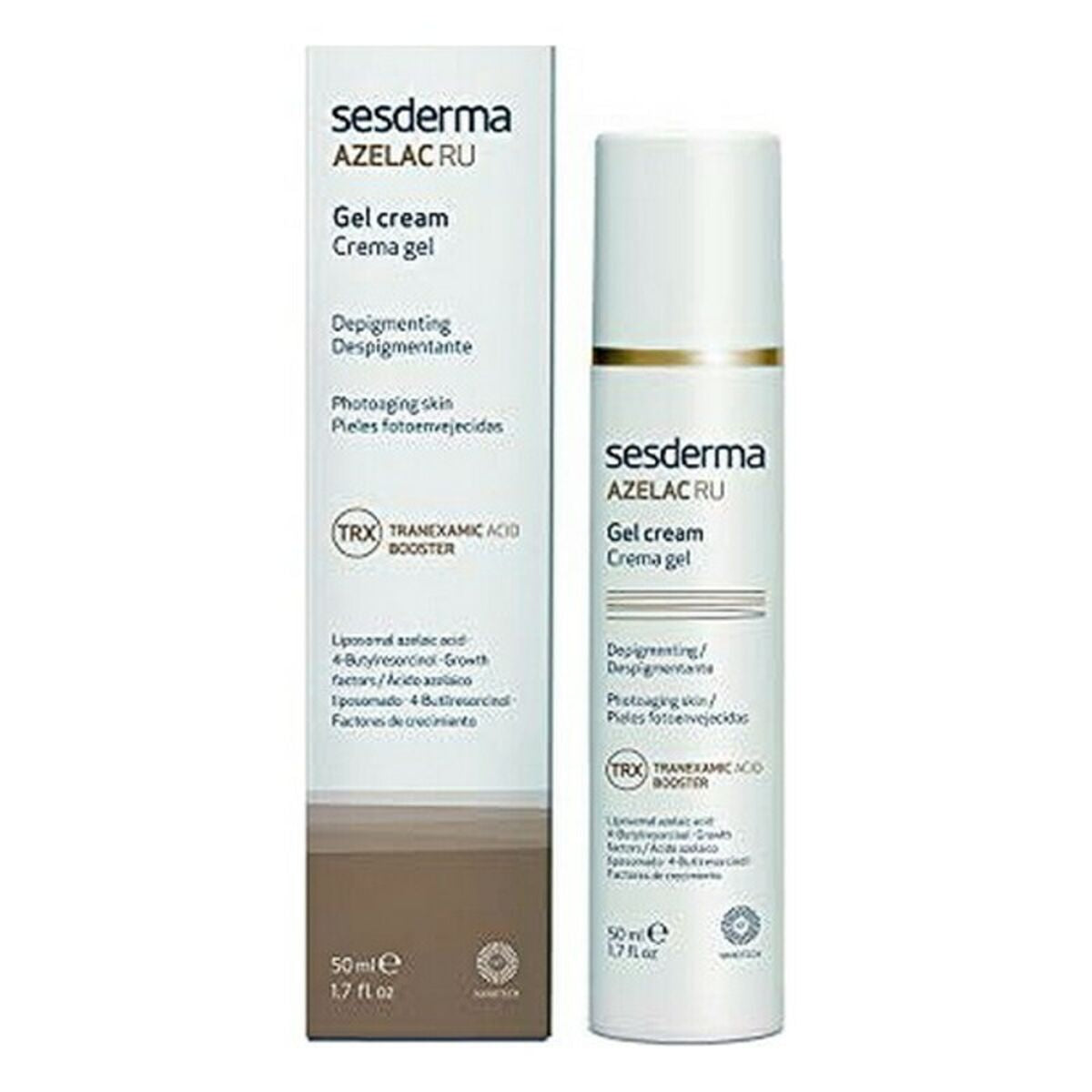 Azelac RU Sesderma depigmenting gel cream 50 ml, ideal for enhanced beauty and skincare.