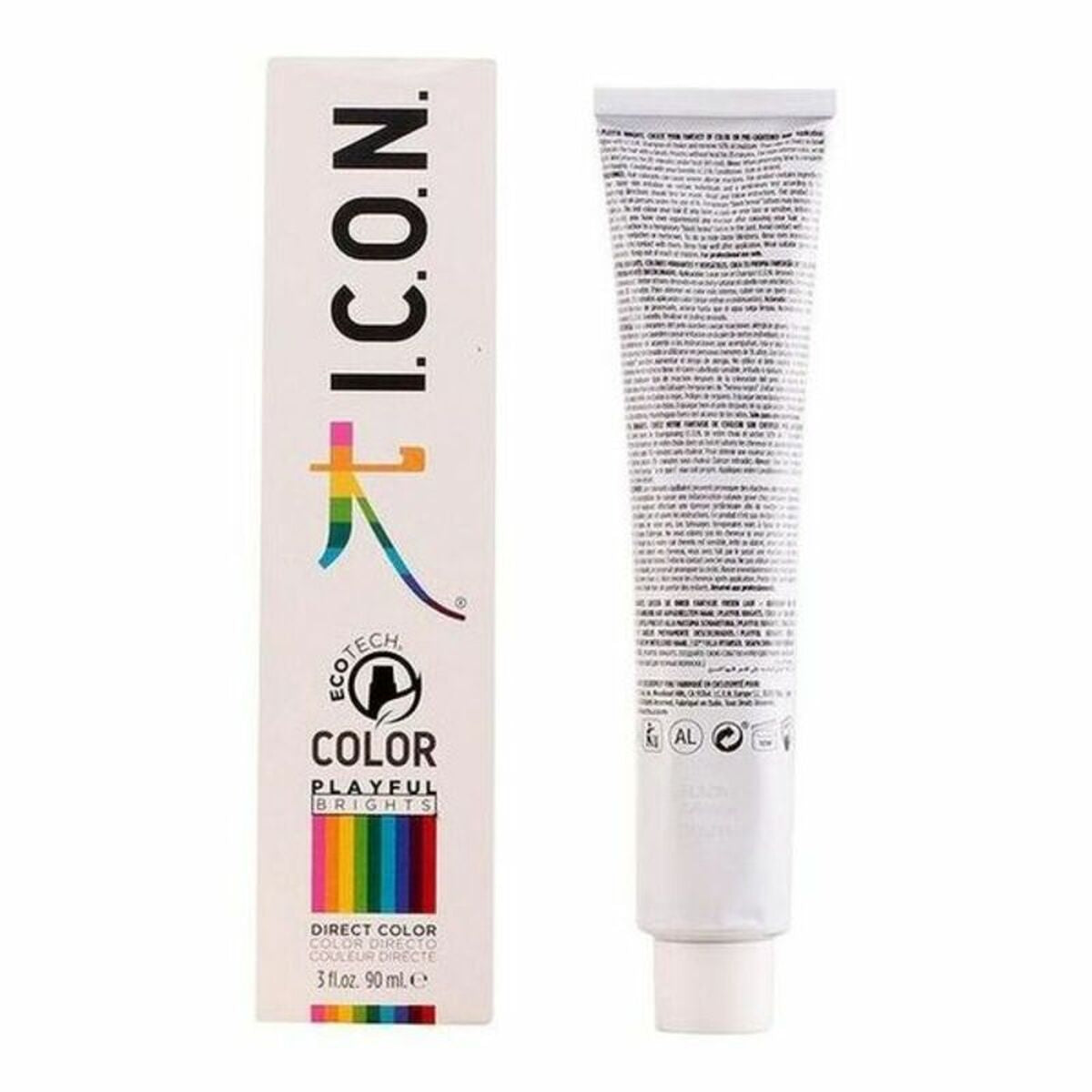 I.c.o.n. Crème Colorante Playful Brights in Nº Blazing Orange, 90 ml tube for vibrant hair color transformation.