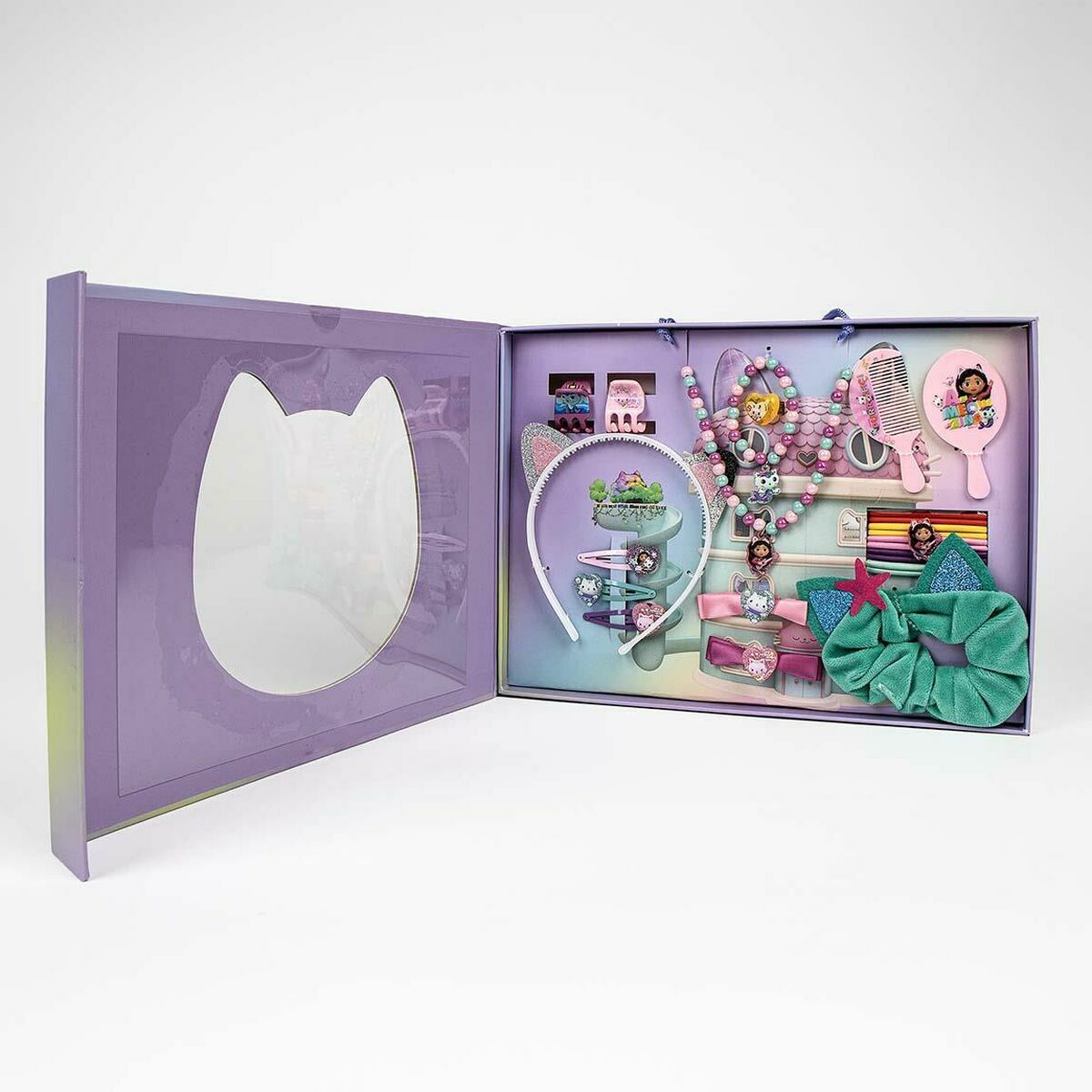 Accessoires pour les cheveux Gabby's Dollhouse en rose, set de 23 pièces avec accessoires variés pour enfants.