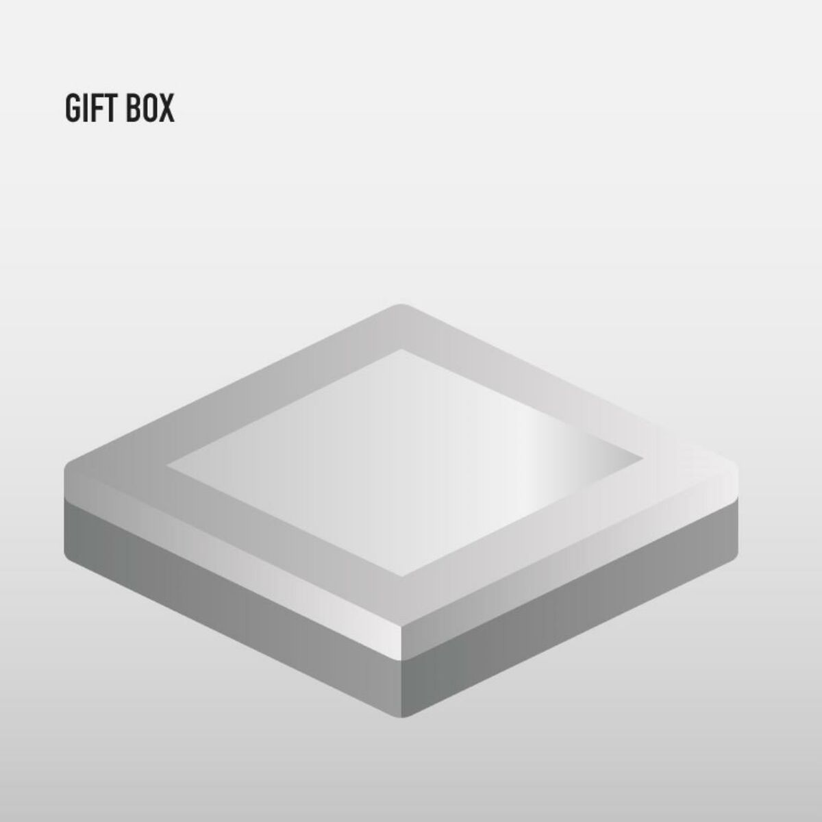 Illustration of a silver gift box, perfect for presenting special gifts.