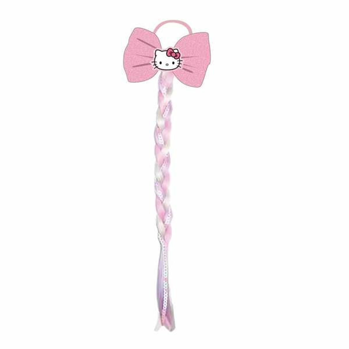 Pinces à cheveux Hello Kitty rose avec nœud mignon, ajoutant une touche kawaii à votre coiffure.