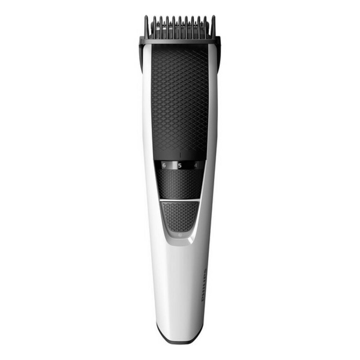 Coupes Sans Fil Philips BT3206/14, tondeuse ergonomique pour un rasage précis et sans fil, couleur blanche.