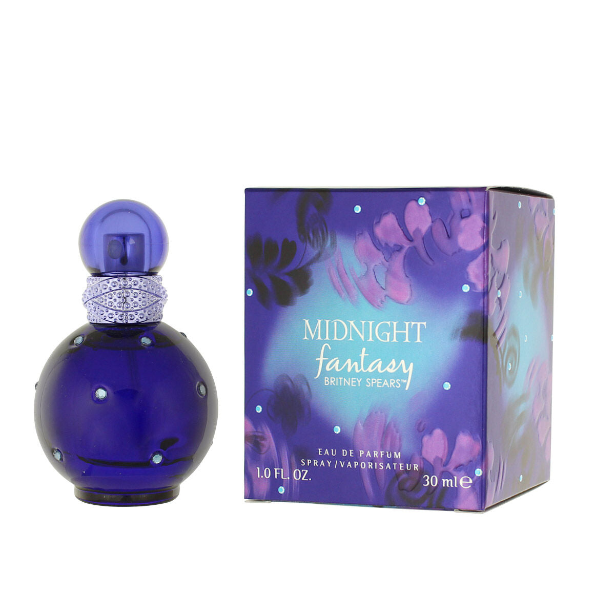Flacon de parfum Britney Spears Fantasy Midnight EDP 30ml, un parfum authentique pour femmes avec une élégante boîte.