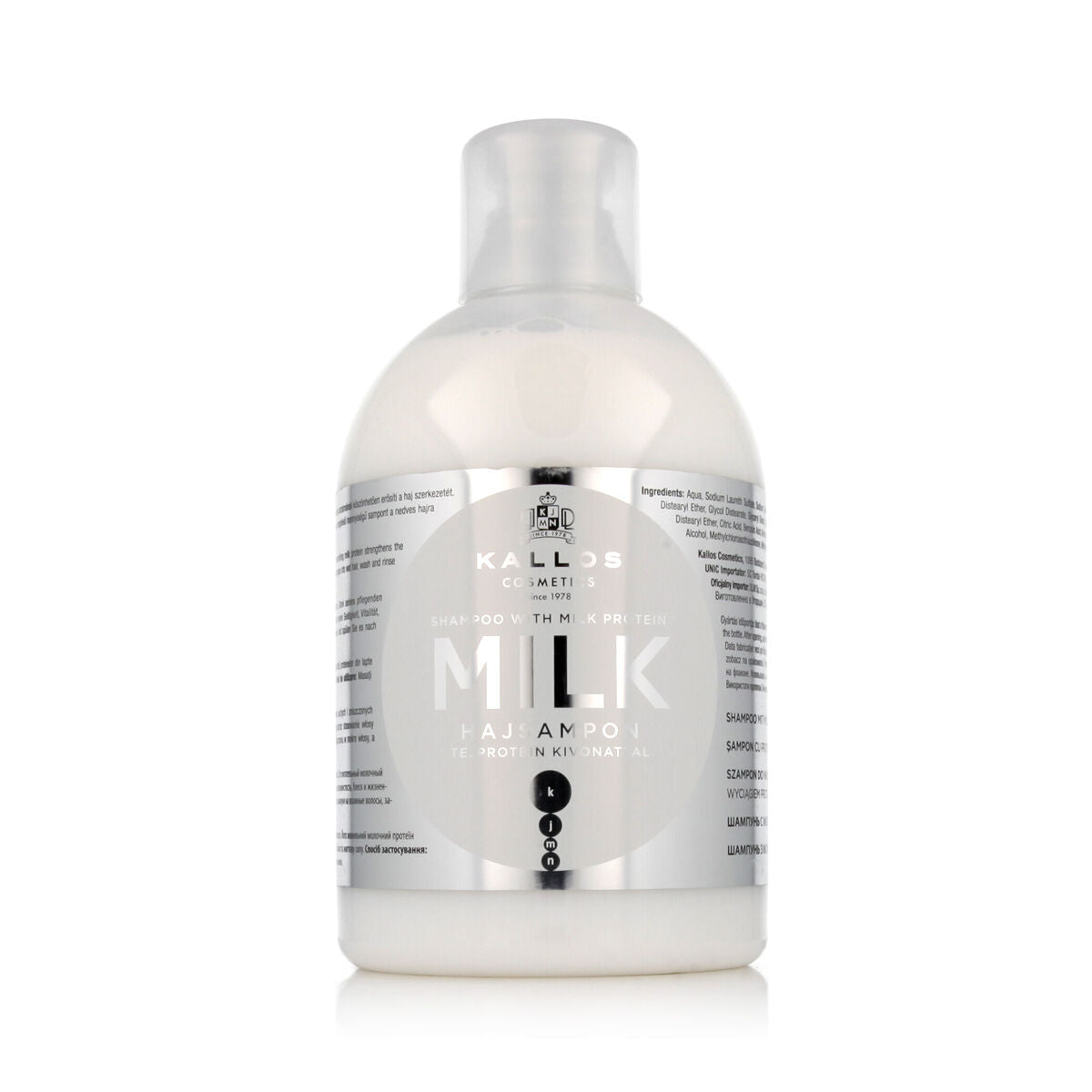 Shampoing Hydratant Kallos Cosmetics Kératine Et Protéines De Lait 1 L